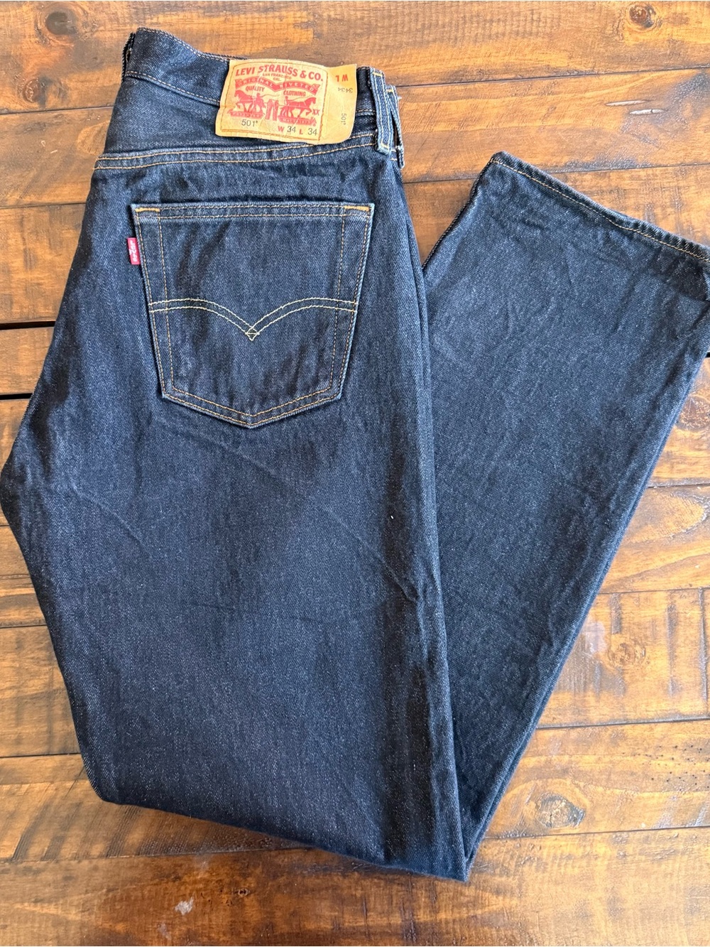 Levi’s 501 Straight Leg Button Fly Jeans, Men’s Size 34x34